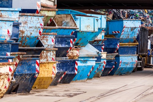 Decorative image showing Skip Hire Kenton service van parked on a residential street