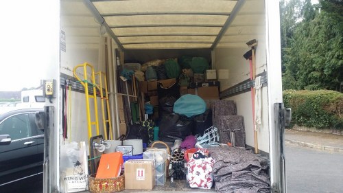 Packed boxes ready for transportation