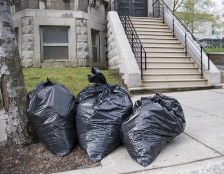 Residential recycling bins in a Kenton neighborhood
