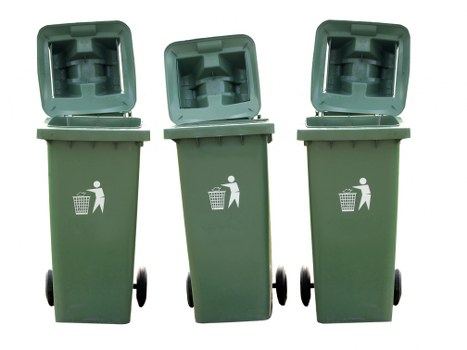 Proper waste segregation in a skip