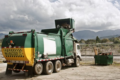 Various types of construction waste
